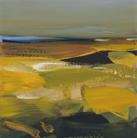 Landschaft 13.5.20, Acryl auf Wellpappe, 30 x 30 cm