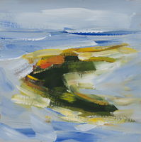 Insel, Acryl auf Wellpappe, 30 x 30 cm